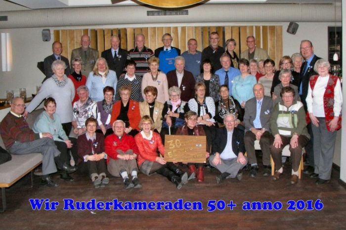 Jubiläumstreffen der Schweriner Rudergruppe 50+.