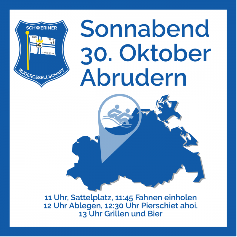 Schweriner RG. Abrudern am 30.10.2021